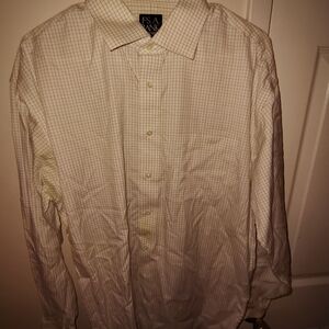 Jos. A. Bank Men's Ivory Grid Dress Shirt